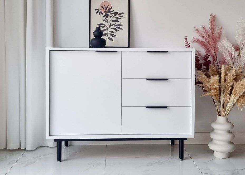 Cassettiera Cala 104cm Bianco