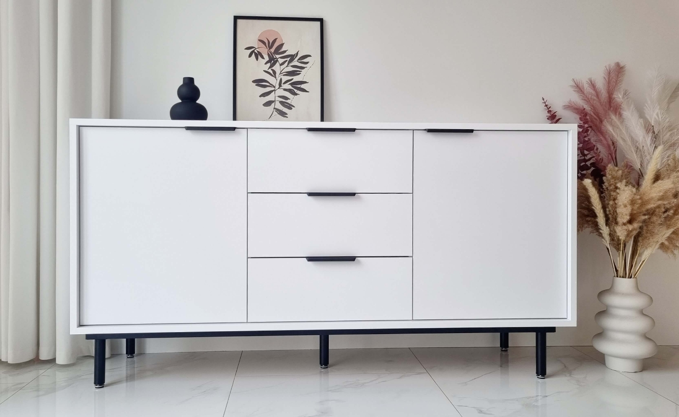 Cassettiera Cala 154cm Bianco