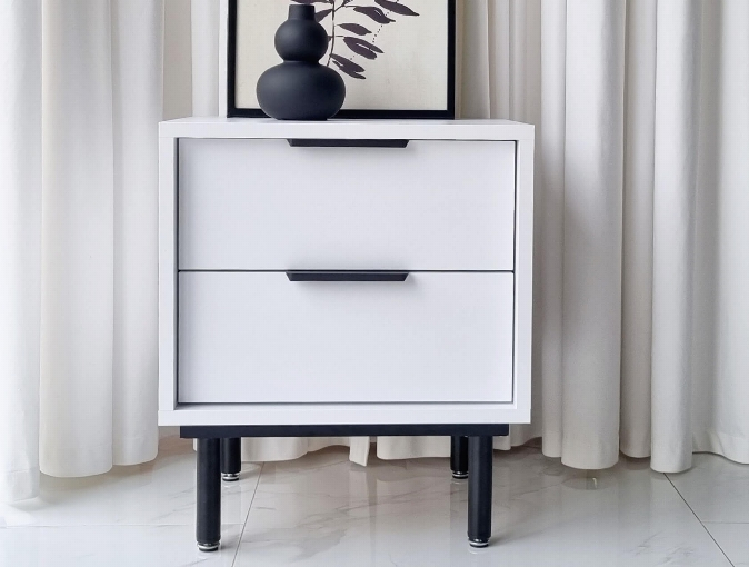 Comodino Cala 45cm Bianco