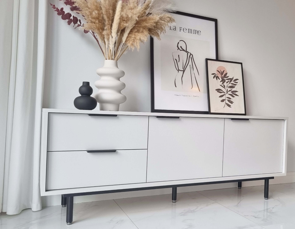 TV-Cabina Cala 154cm Bianco