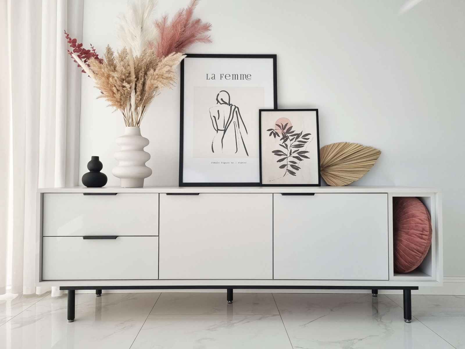 TV-Cabina Cala 175cm Bianco