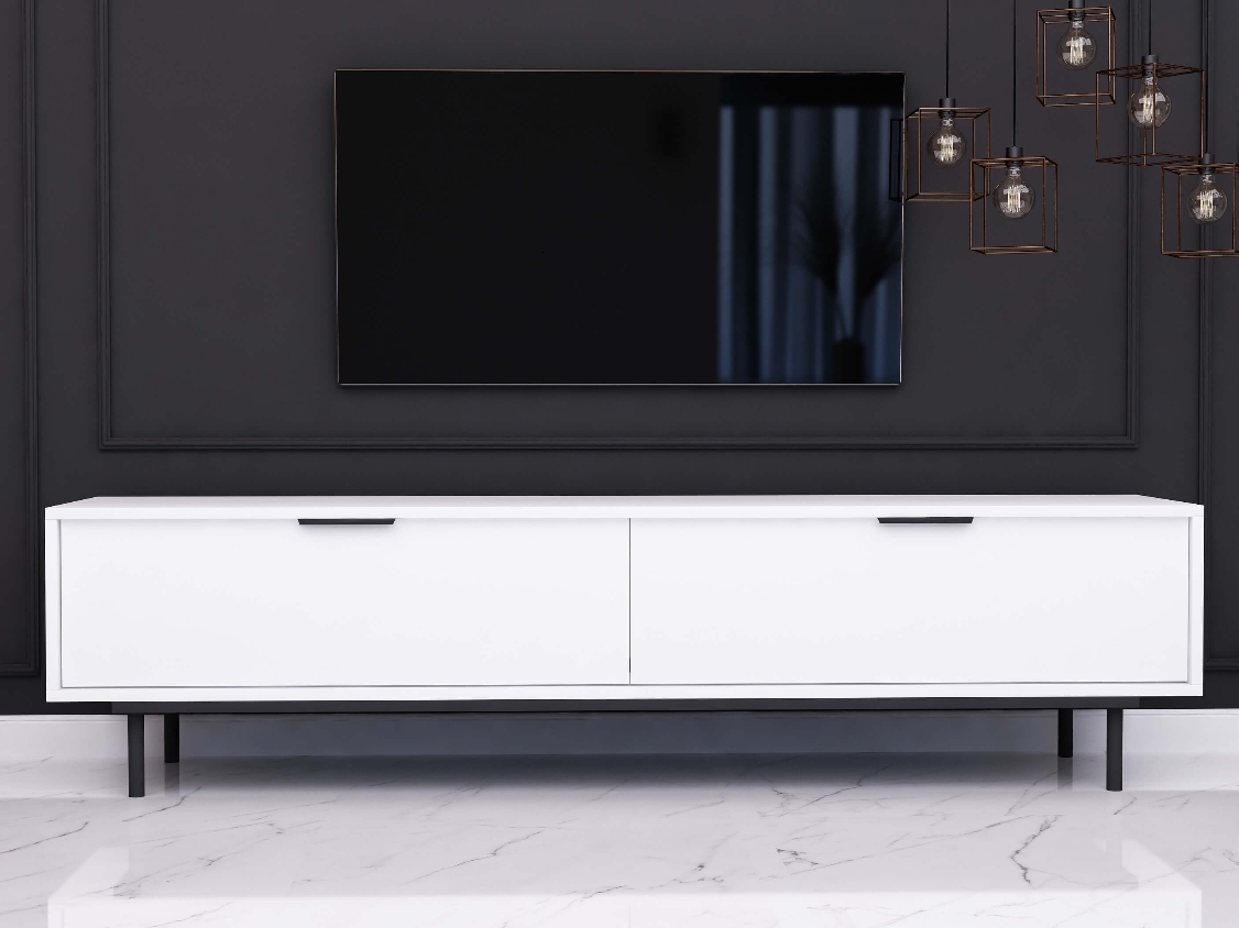 TV-Cabina Cala 180cm Bianco